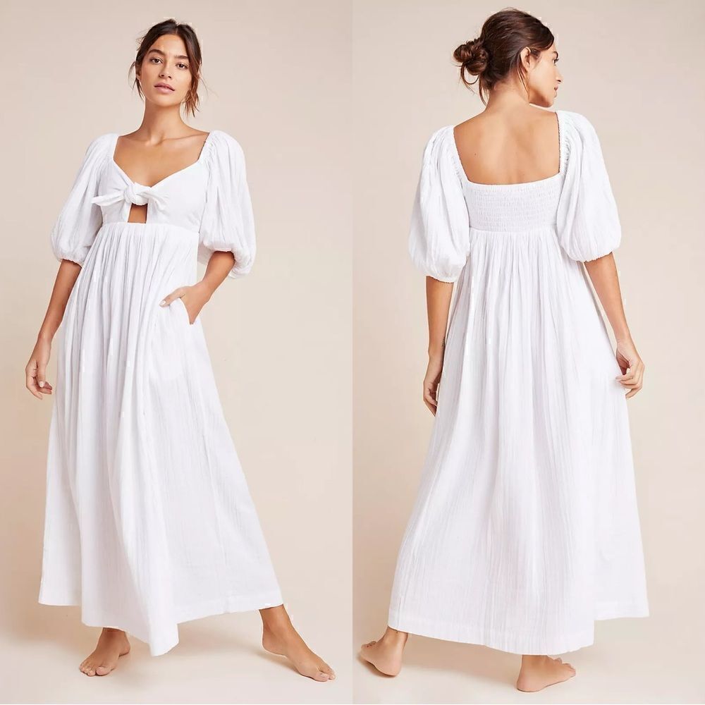 Mara Hoffman Violet Maxi Dress in white